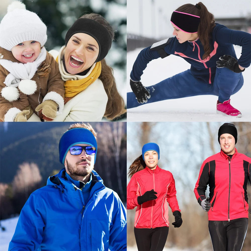 Fleece Ear Warmer Muff Winter Headband Ear Muffs Headband Men Women Running Skiing Outdoor Sports Ear Warmer Sweatband 250410