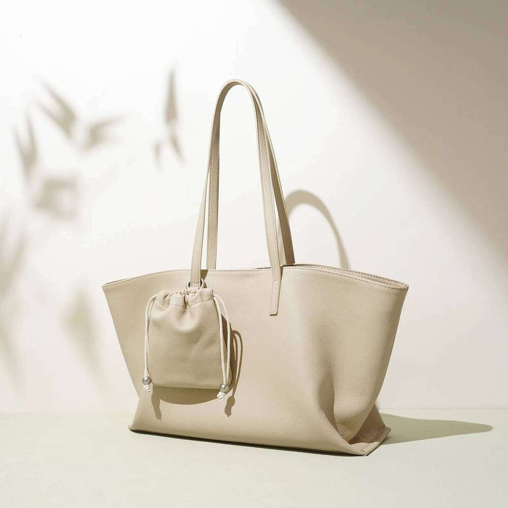 New Korean Tote Women Genuine Leather Casual Minimalist Handbag Shoulder Top Handle Bag Chic Designer Style Trendy St251110