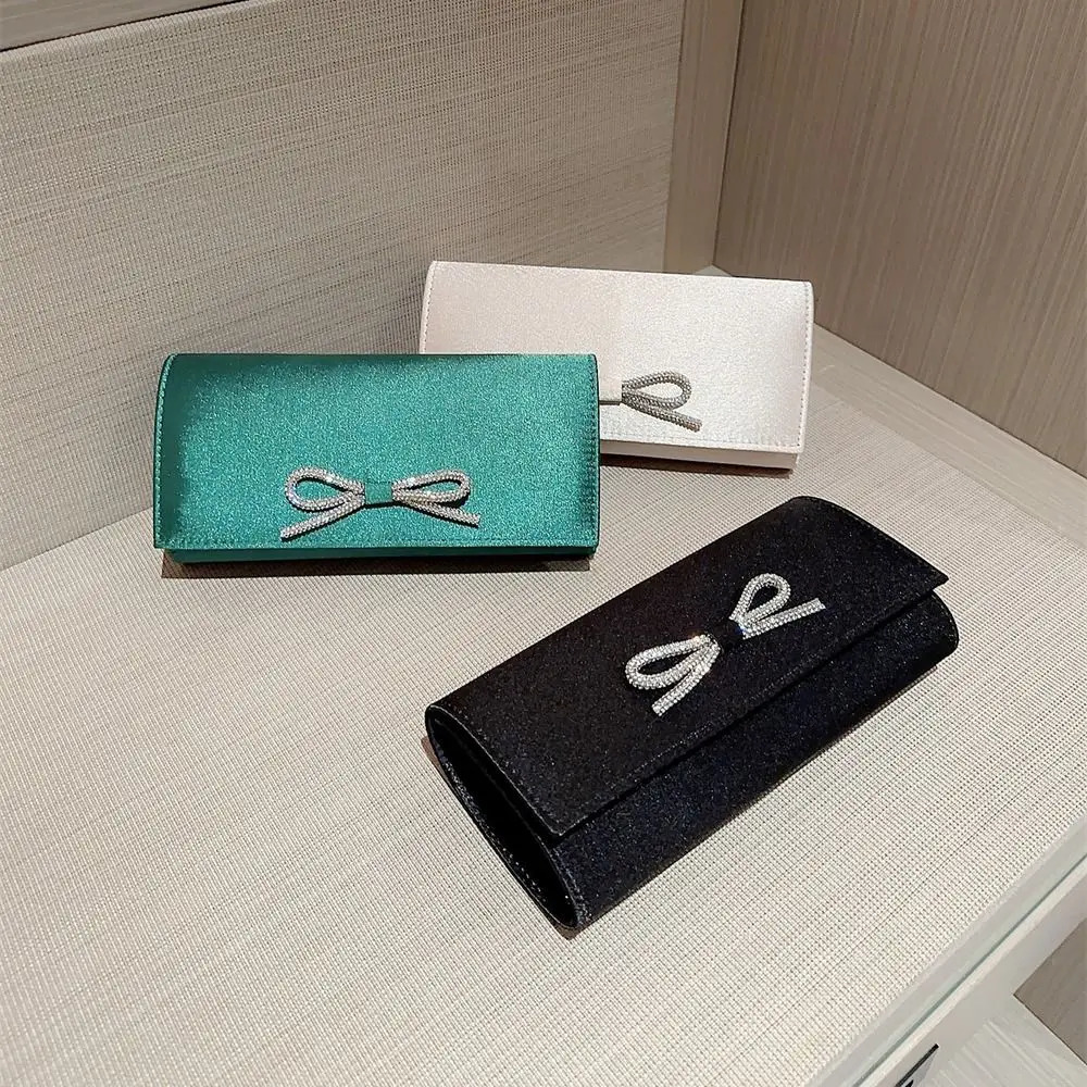 Elegant Sequins Silk Evening Bags Silver Clutch Bag Purse Banquet 251107