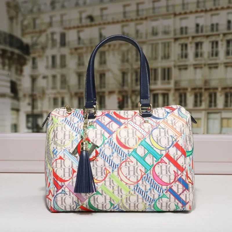 2025 New Luxury Print Boston Bag - Trendy Lettering Pillow Handbag for Women Lightweight and Versatile Best Seller K251110