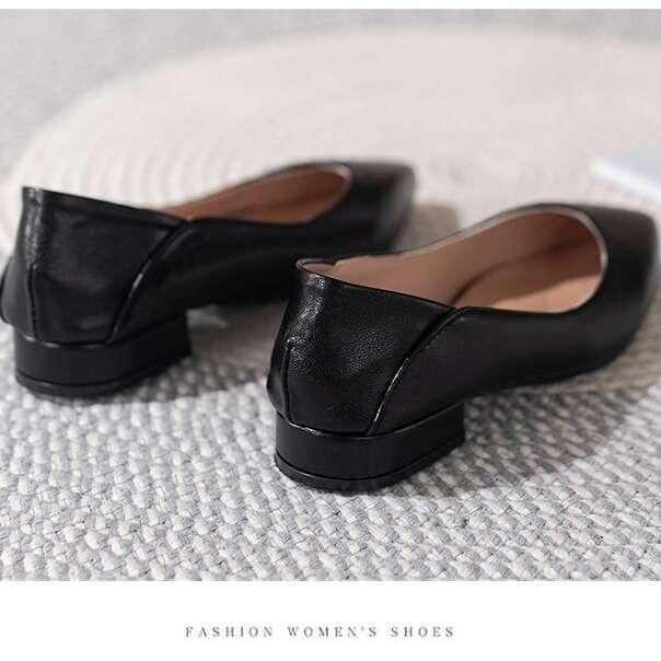 Woman Sandals Spring And Autumn Single Low Heel Versatile New Commuter Soft Leather Work Flat Shoes Women S Shallow Mouth Pointed