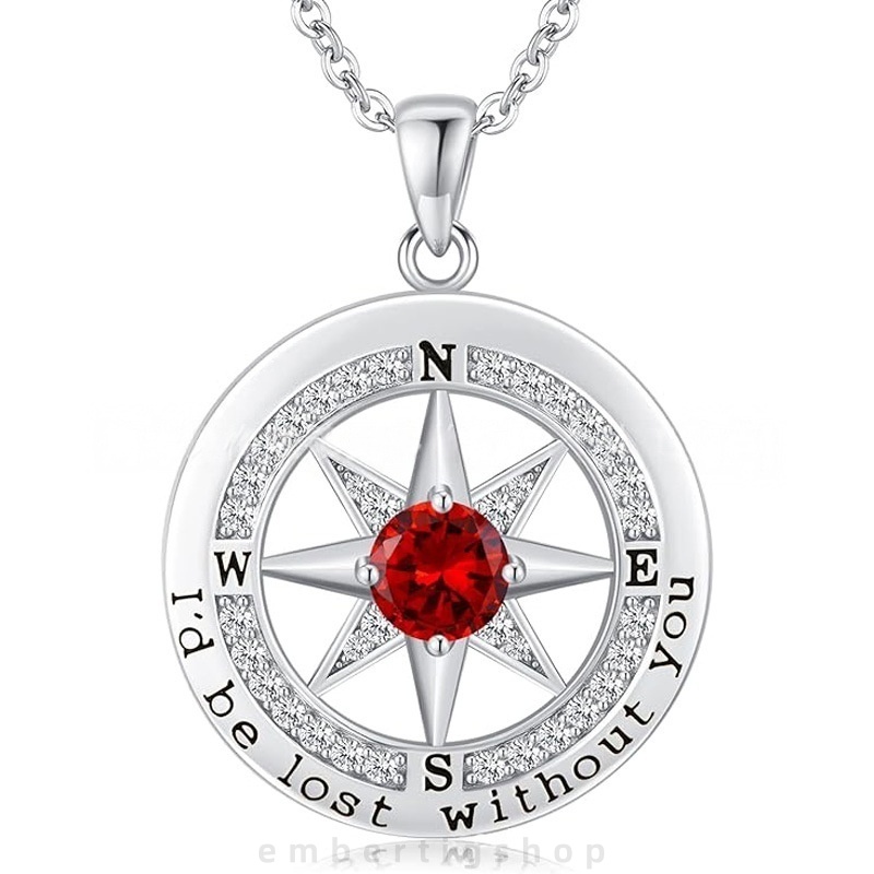 s925 moissanite chain designer necklace designer necklace for woman luxury jewelry chain women s925 sterling silver Compass twelve birthstones necklac