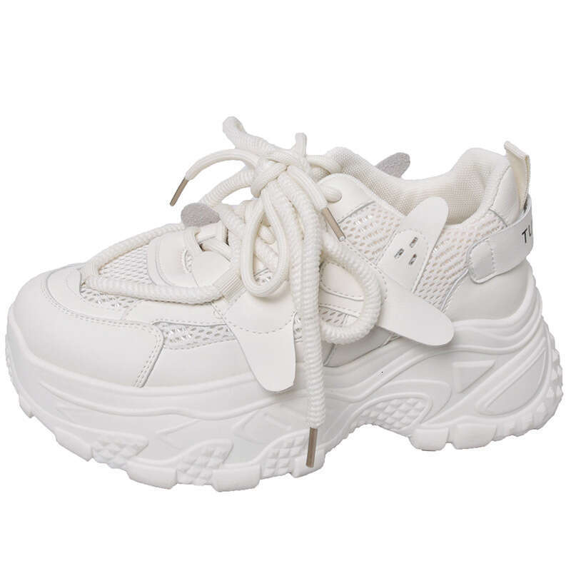 Versatile Hong Kong Style White Thick-Soled Shoes Women 2025 New Autumn Winter Student Retro Sneakers