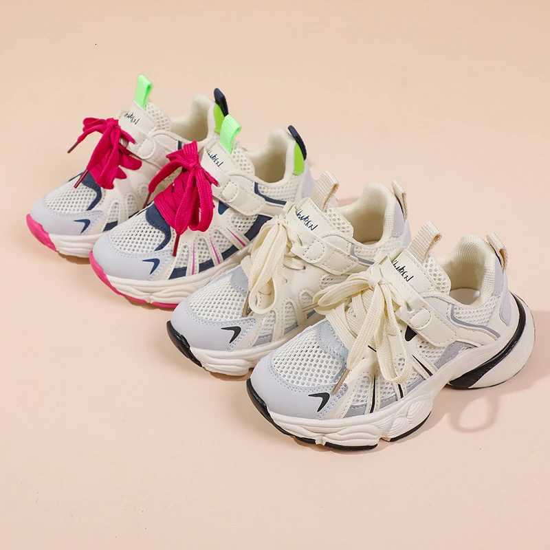 Kids Sneakers Thick Soft Sole Mesh Breathable Children Running Shoes Hookloop 2025 New Boys Girls Sports Shoes Handsome Trendy W251110