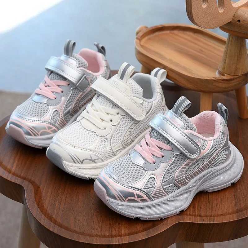 Childrens Shoes Soft Sole Girls Sports Shoes 2025 Spring New Trbottomy Kidsrens Dad Shoes Girls Lightweight Breathable Kidsrens Shoes W251110