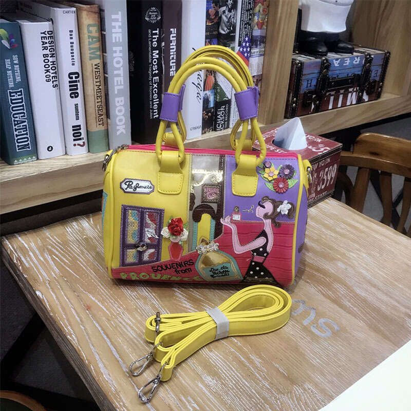 Handbags Crossbody 2025 New European and American PU Women's Creative Boston Bags