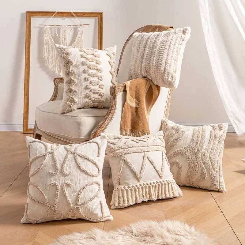 Home Accessories Bohemian Striped Pillow Case Beige Modern Luxury Sofa Cushion Case Home Decor Throw Pillow Case Y251110