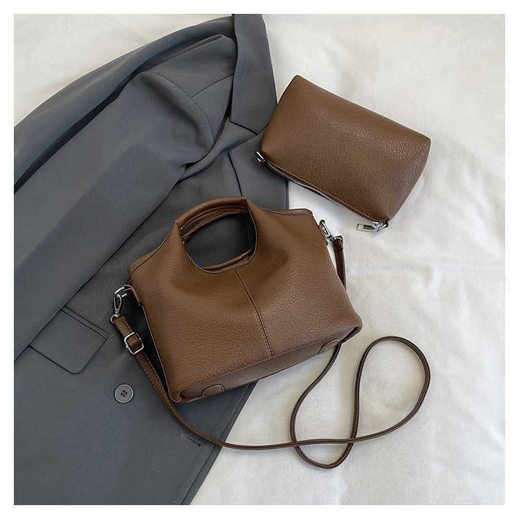 Fashion Mother-Daughter Bag for Women New Simple Elegant Bucket Bag Large Capacity Shoulder Crossbody Bag