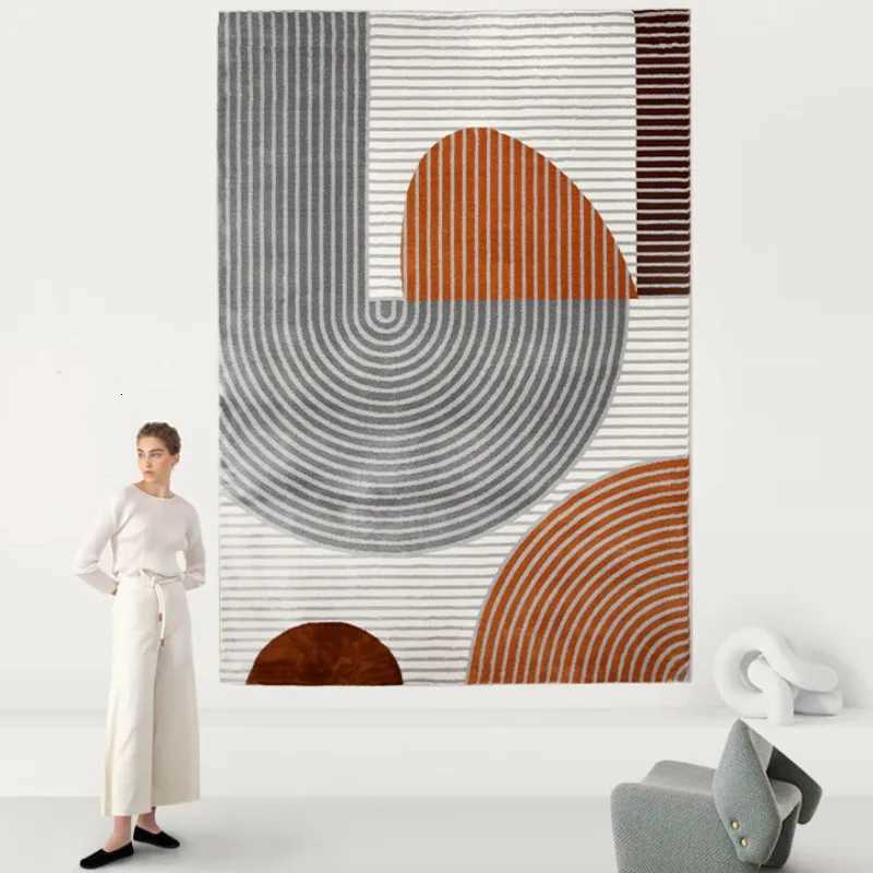 Home Plush Washable Mat Modern Minimst Carpets for Living Room Fluffy Soft Lounge Rug Nordic Bedroom Decor Geometric Carpet Y251110