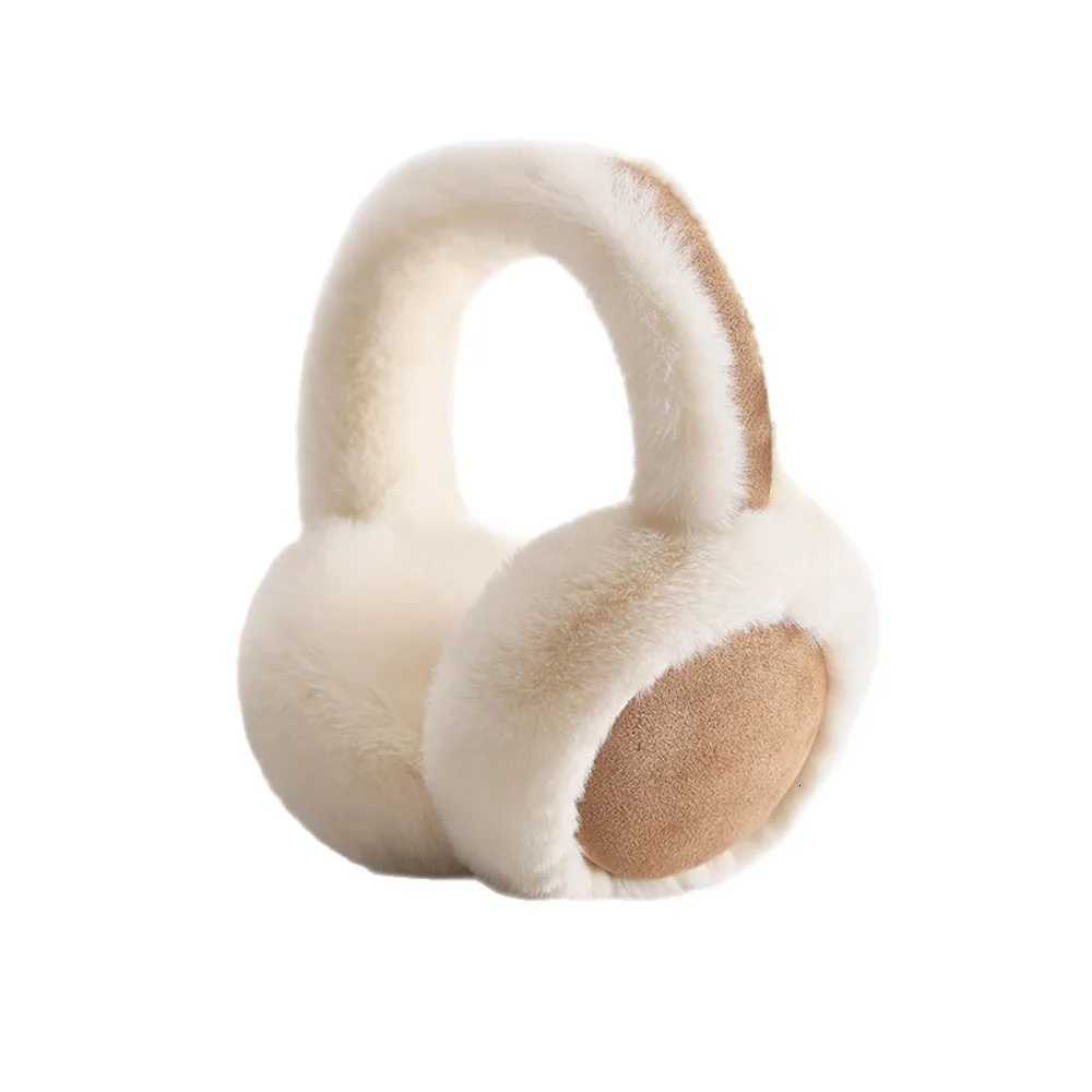 Suede plush earmuffs for women in winter with plush insulation for cycling providing warmth and antifreeze for the ears W251110