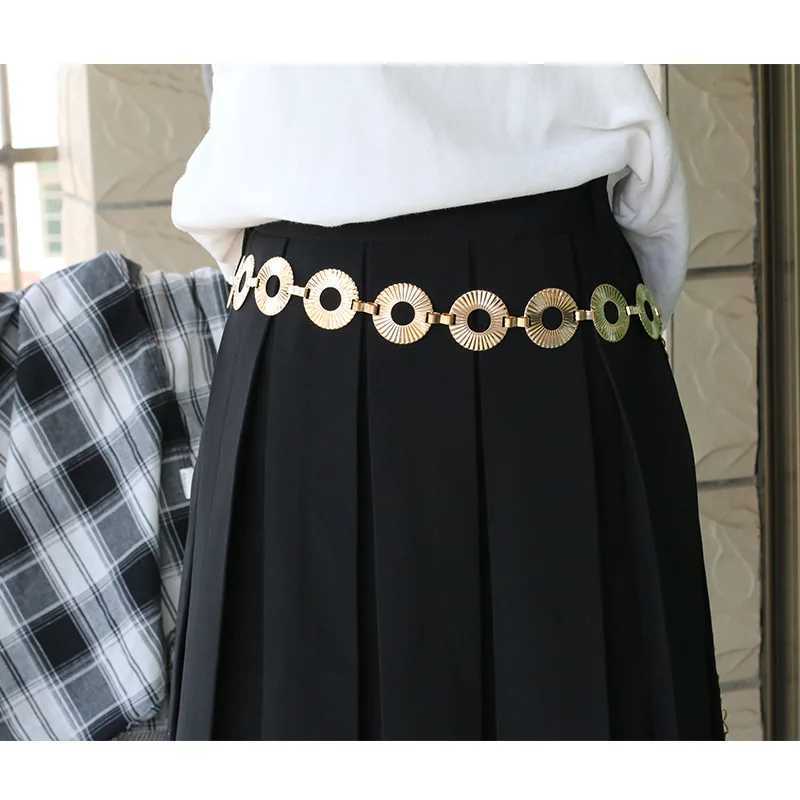 Wens Fashion Circle Metal Chain Belt Womens Hip New Girl Ketting Riem X250410