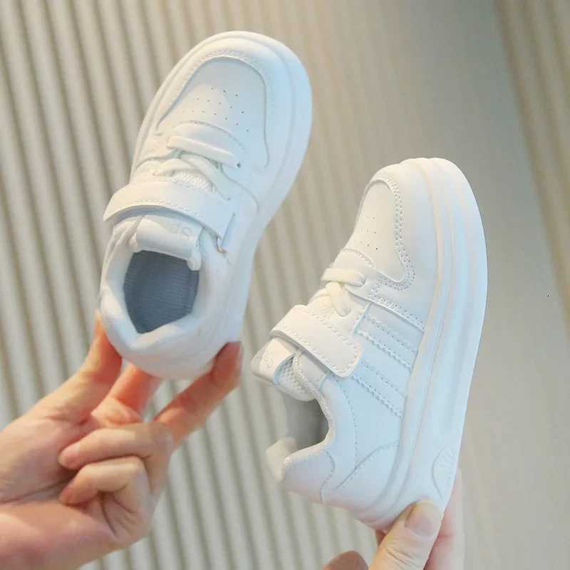 New Children Tennis Shoes Simple White Versatile Kids Sneakers for Girls PU Leather Boys Fashion Running Sneakers School CausalT251110