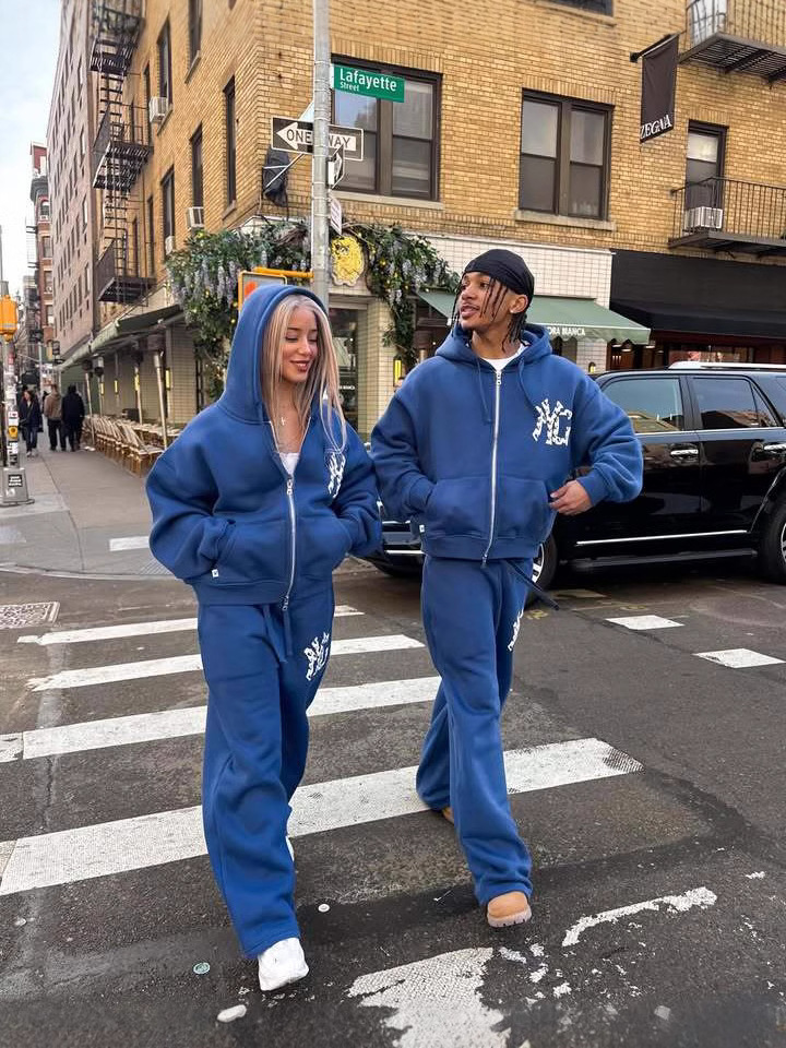 Designer Men's Hoodies Luxury Harajuku Hip Hop Tracksuit Men Letter Print Black Two-piece Set Clothes Zipper Hoodie Baggy Sweatpants Casual Stree