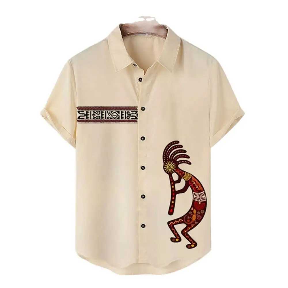 Mens summer casual fashion short sleeved mens loose breathable Hawaiian shirt mens casual mens top X2504101