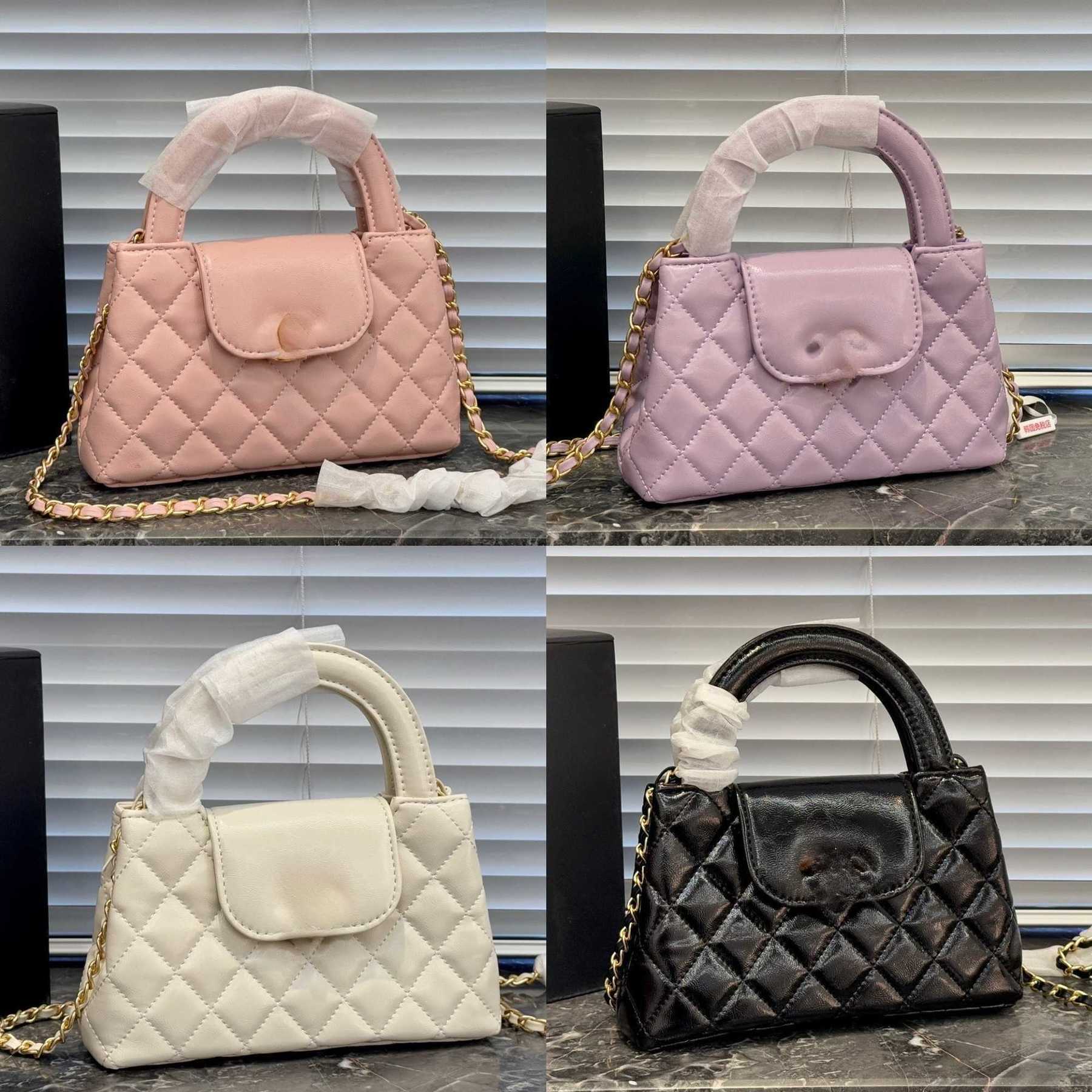 Evening Bags Mini Cute Kel Handbag Girls Designer Purse Shoulder Bag Luxury Leather Check With Gold Buckle Detachable Chain Cross Body Wallet Lipstick Bag Sac Bags