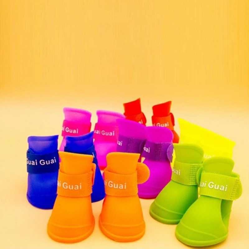 Pcs/dog boots waterproof silicone shoes with adjustable straps and non slip soles suitable for outdoor pets and small to medium-sized dogs on boats T2