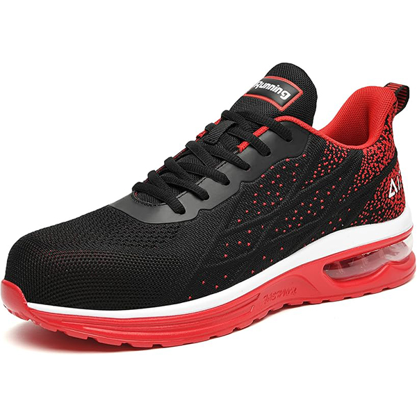Designer Shoes HiHatide Steel Toe Shoes for Men Work Shoes Safety Sneakers Air Cushion Lightweight Slip Resistant Breathable Comfortable