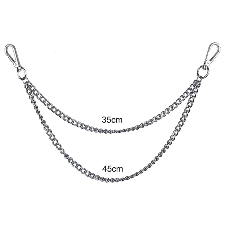 Metalpunk Rock Layered Chain Keychain Mens and Womens Waist Wallet Jeans Hip Hop Pants Belt Jewelry Accessories 250410
