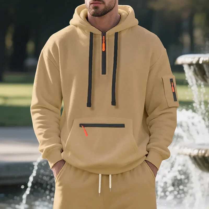 Mens Loose Fit Fleece Lined Hoodie Casual American Style Sportswear Comfortable Breathable Streetwear Fashion Sweatshirt W251110