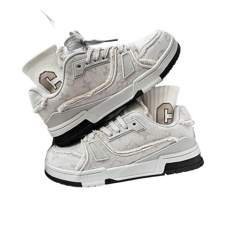 Autumn fashion shoes, casual sports shoes, luxury shoes, youth thick soled new fashion sports white shoes, designer shoes