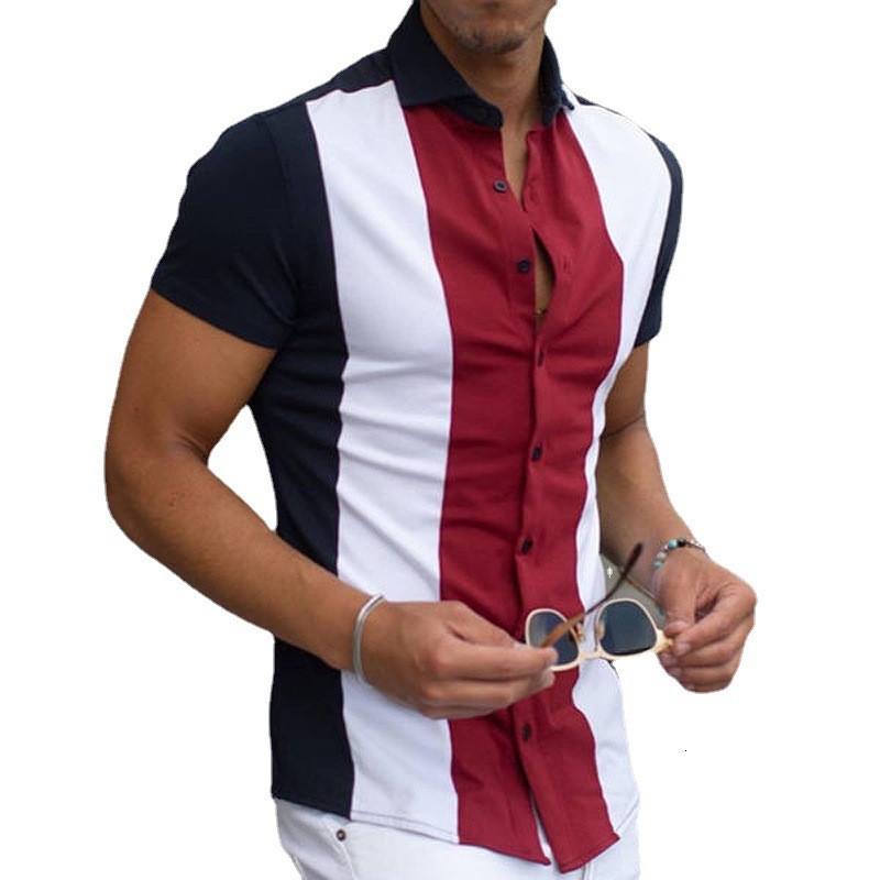 2022 new mens printed Hawaiian Beach Short Sleeve Shirt cardigan