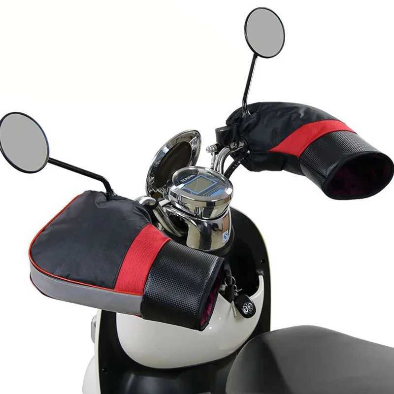 Motorcycle Handlebar Gloves Waterproof Windproof Winter Warm Gloves Motor Scooter Electric Vehicles Reflective Motocycle Gloves S25118{category}