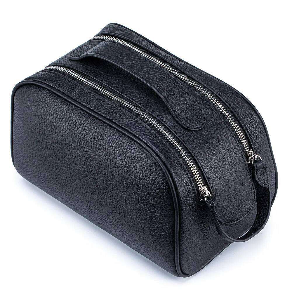 First-Layer Cow Makeup Large-Capacity Travel Toiletry Genuine Leather Soft Hand-Held Storage Cosmetic Bag 251110