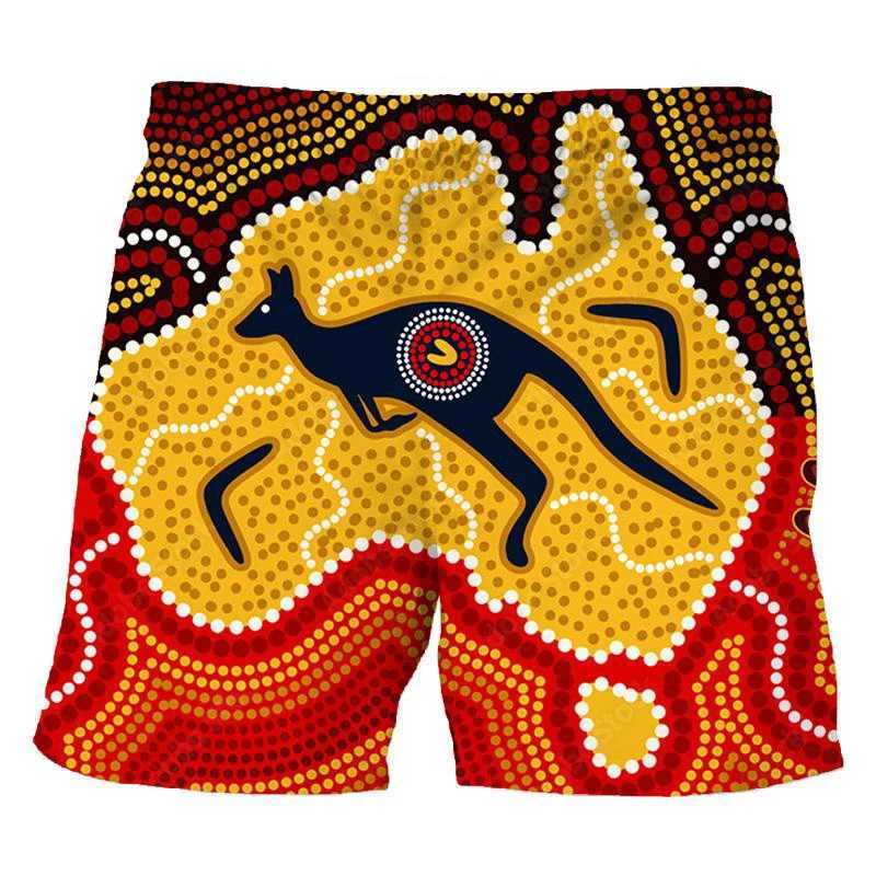Indigenous turtle painting art beach shorts 3D printed mens surfboard pants swimsuit mainline childrens clothingW250410