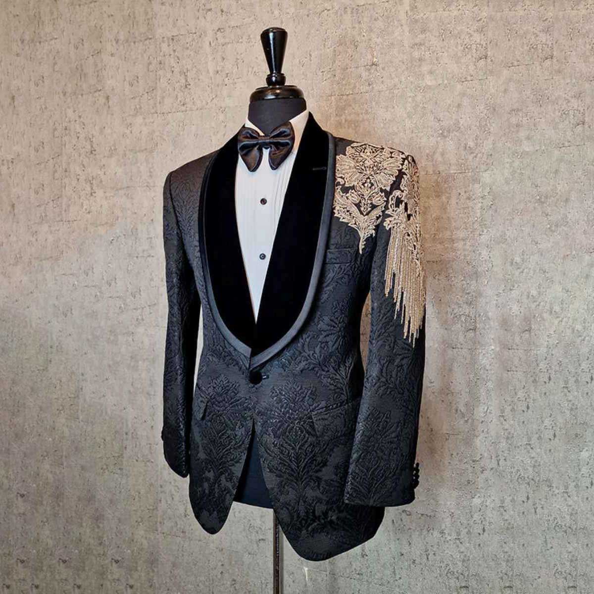 Fashion Wedding Men's Suit Jacquard Men Suit Party Suit 2-PCS New Tailor-Made Groom Groomsman Formal Occasions Size Customized M251609