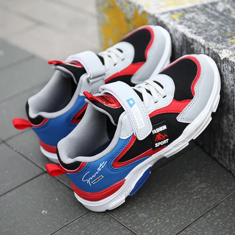 Fashionable Four Seasons Childrens Sports Shoes Boys Running Leisure Breathable Outdoor Childrens Leisure Shoes Lightweight Sports Shoes 250403