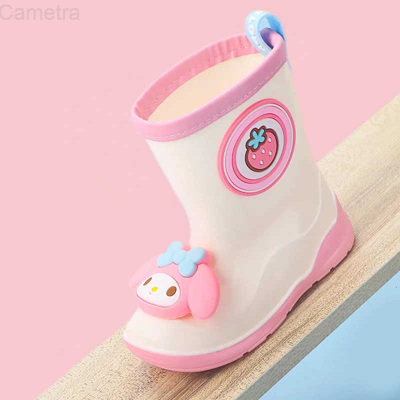 Sanrio Kids Girl Boy Rain Boots Waterproof Rainboots Childrens Shoes Rubber Boots Kids Baby Cartoon Water Shoes Boots H251110