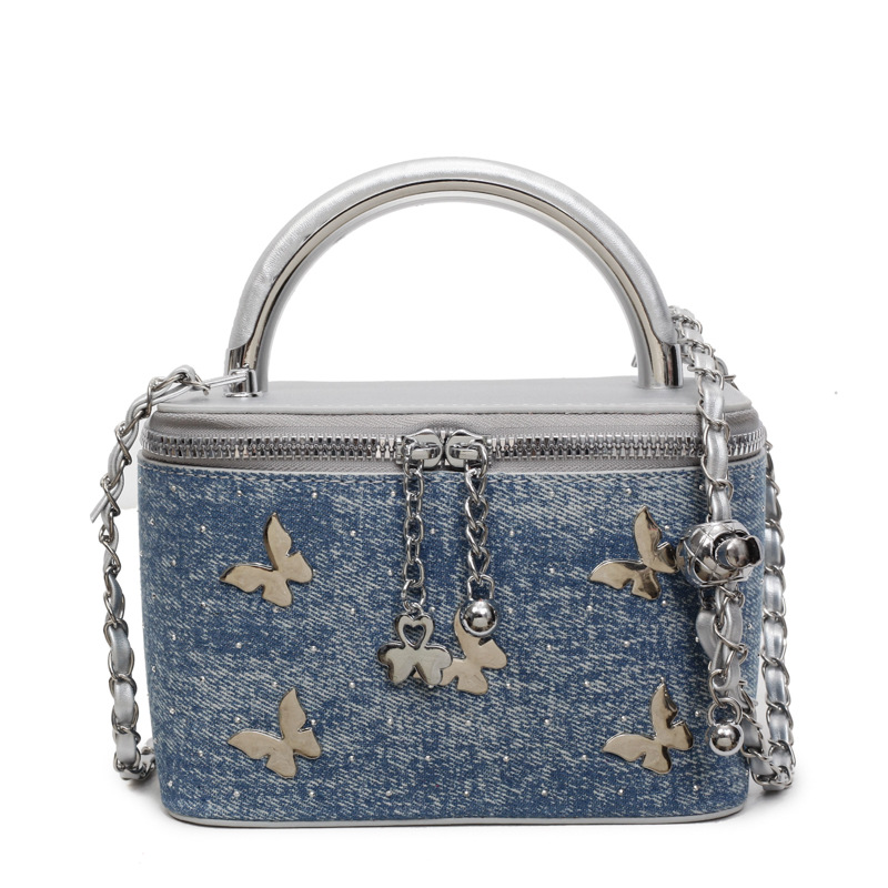 Chic & Modern Butterflies Embossed Leather Crossbody/Shoulder Purse with Unique Niche Appeal