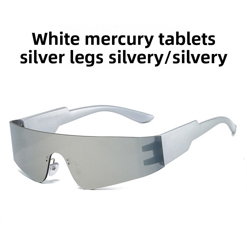 2025 One-Piece Punk Style Fashion Large Frame Sunglasses for Men and Women Outdoor Sports Cycling Glasses