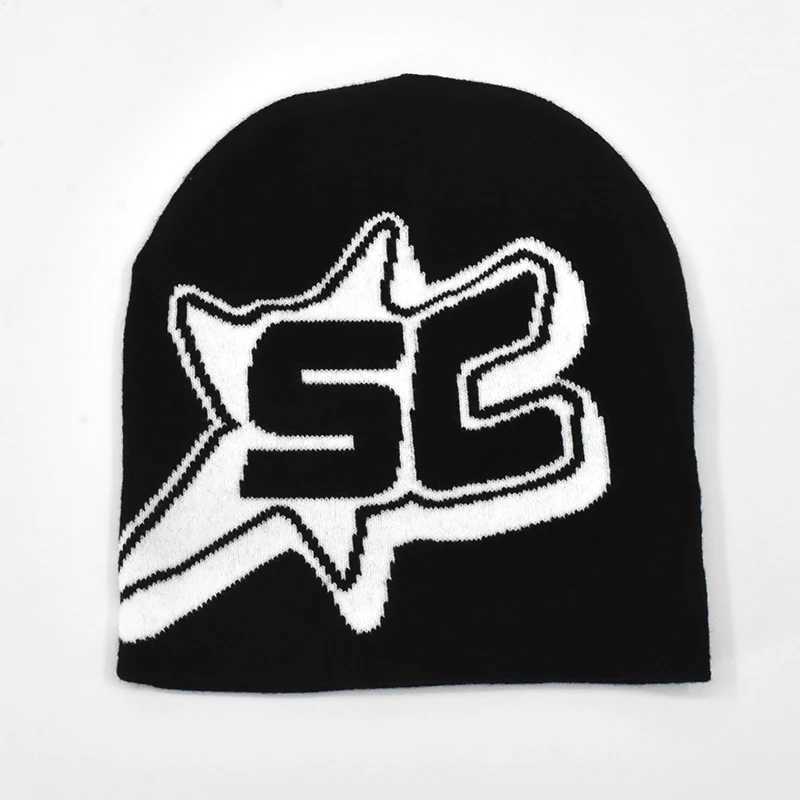 New Beanie Wool Cap Y2K Women Men Winter Autumn Warm Knitted Bonnet Cap Soft Wool Skullies Beanies SC Printing Caps Boys GiftsXJ251110