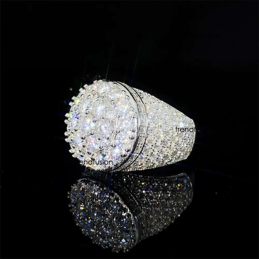 New Fashion Mens Rings Passed Dia Test Sterg Sier VVS Moissanite Ring For Party Wedding Nice