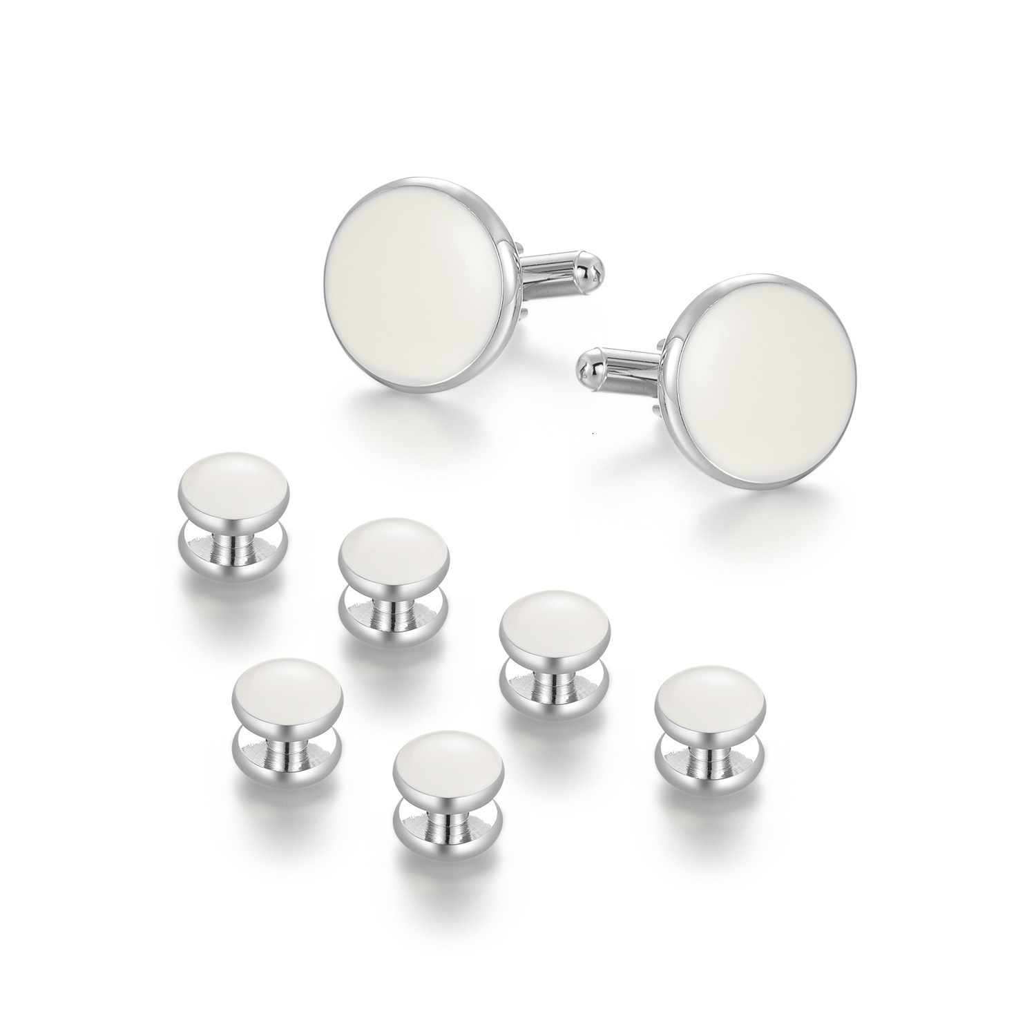 Men cufflinks and Tuxedo Studs Set for birthday wedding party Christmas Cuff links set with gift box 241125