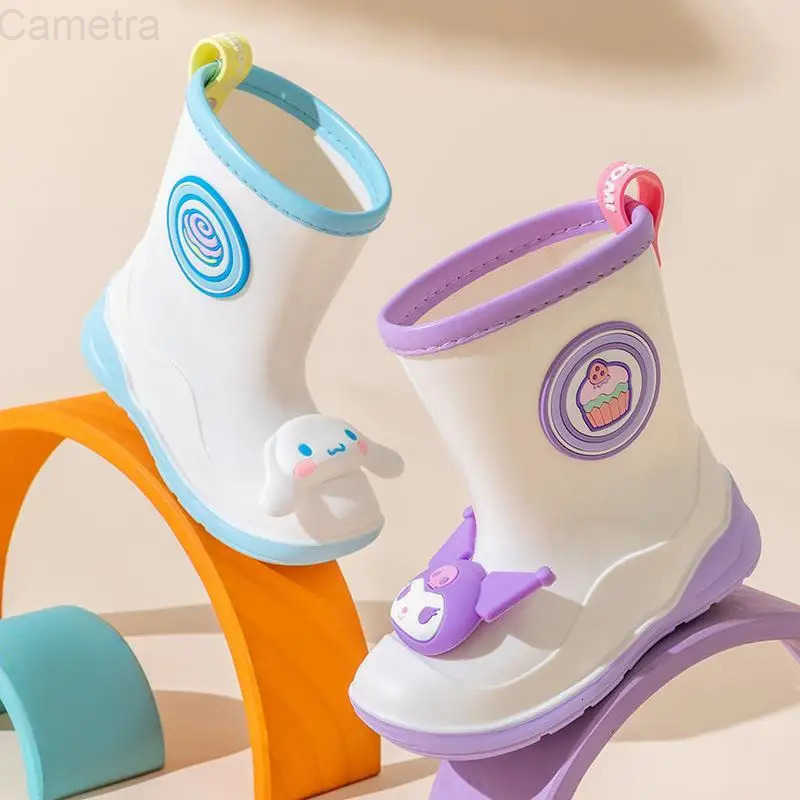 Sanrio Cute Cartoon Sanrios Hello Kittys Kuromi My Melody Children Rain Boots Good-Looking Water Shoes High Quality Fashion Rain Boot H251110