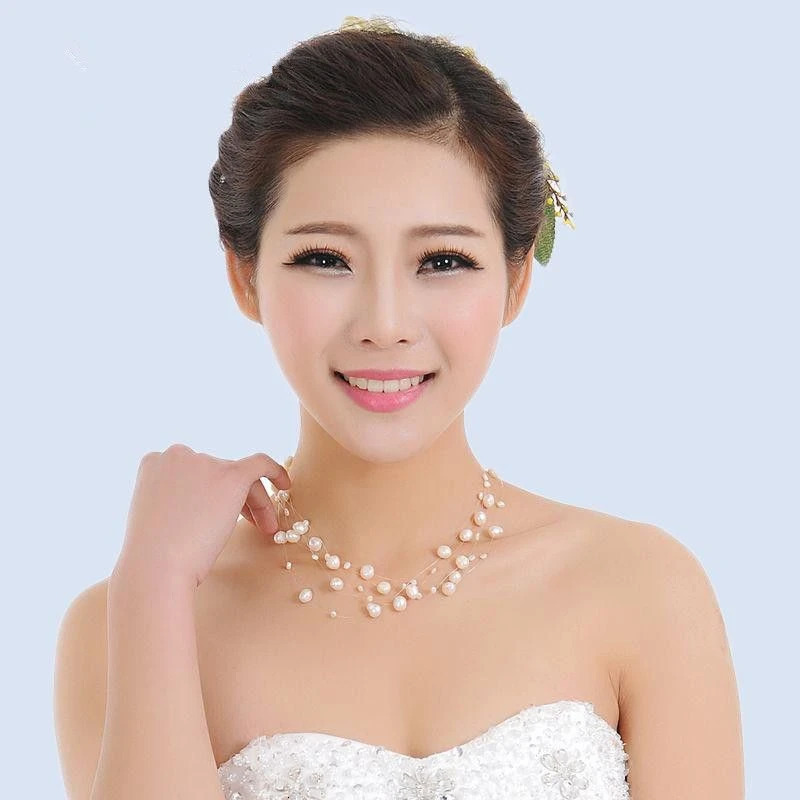 Natural Freshwater Pearl Necklace For Women Baroque Pearl Layered Choker Fashion Gold Plated Jewelry Accessories Clasp 250409