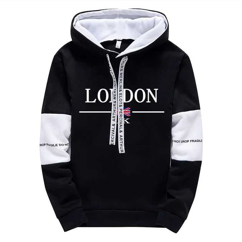 Mens Tracksuit Casual Printing Sweatshirts Daily Sports Jogging Mens Clothing Black White Single Piece Hoodie Pants Sportswear W251110