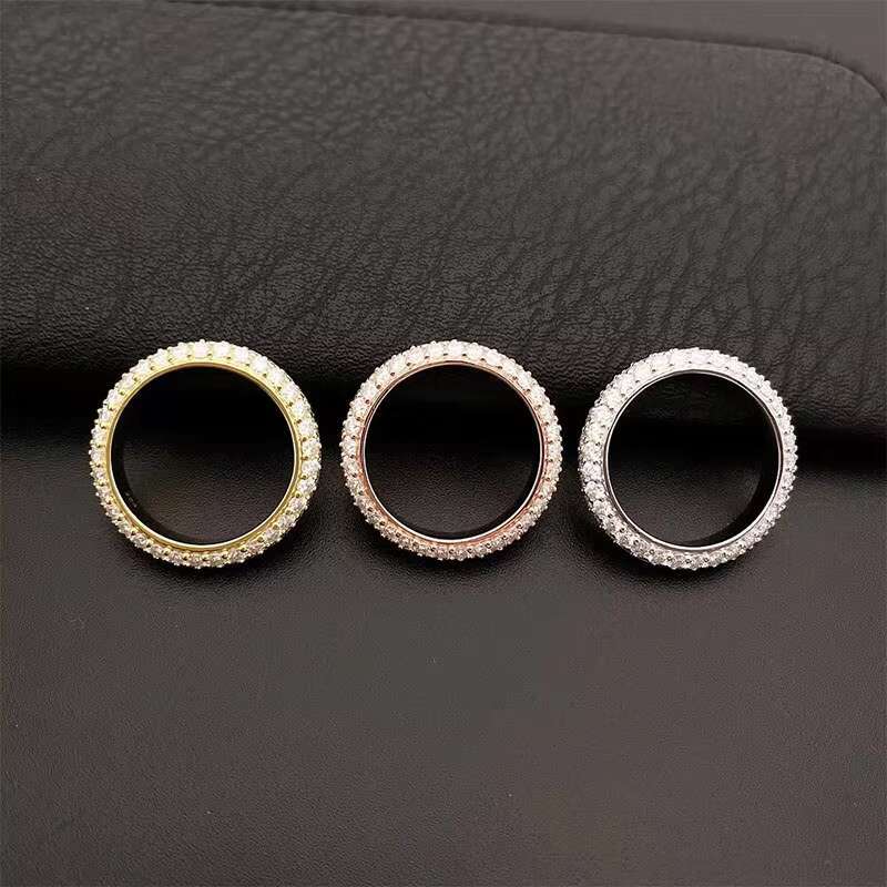 Trendy Vvs Moissanite Solid Silver 925 Rose Gold Plated Women Engagement Ring