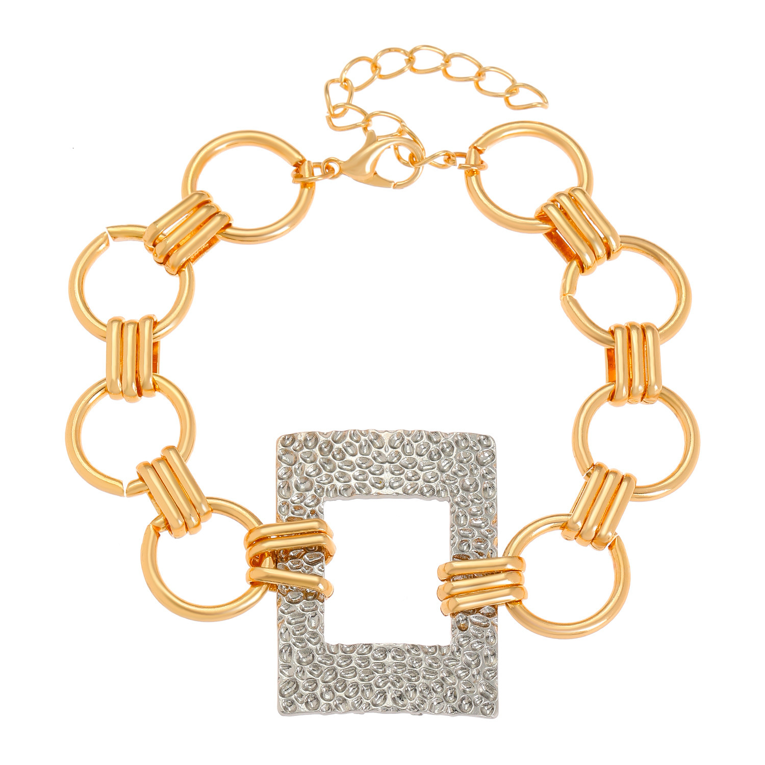 Unique Necklace and Bracelet Set Jewelry High-End Feel Women Hip-Hop Punk Z-Shaped Collarbone Chain Men Accessories