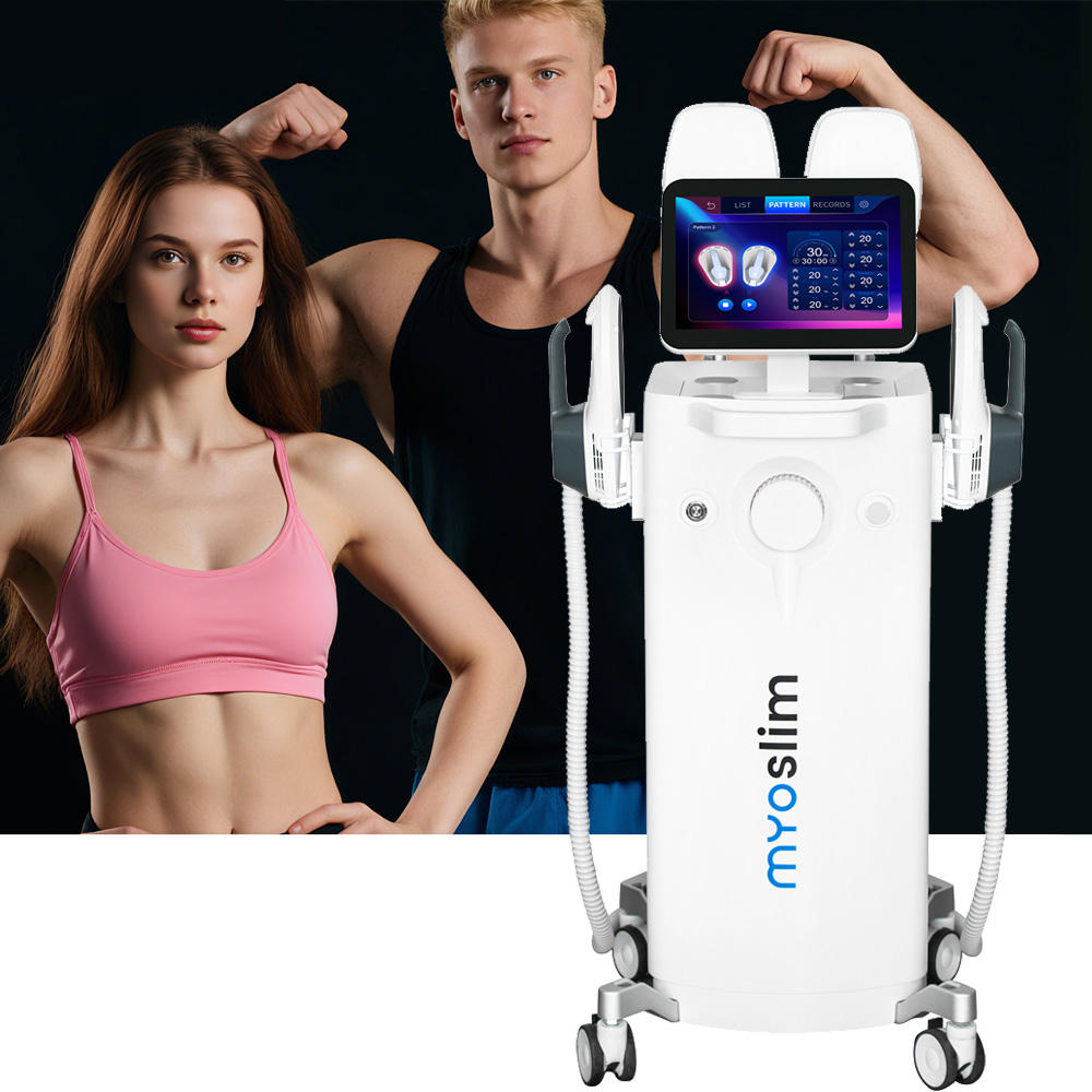 Professional 4 in 1 Electromagnetic Muscle Stimulation Device Weight Loss Muscle Building Abdomen Sculpting EMS Cellulite Reduction Body Slimming EMS 
