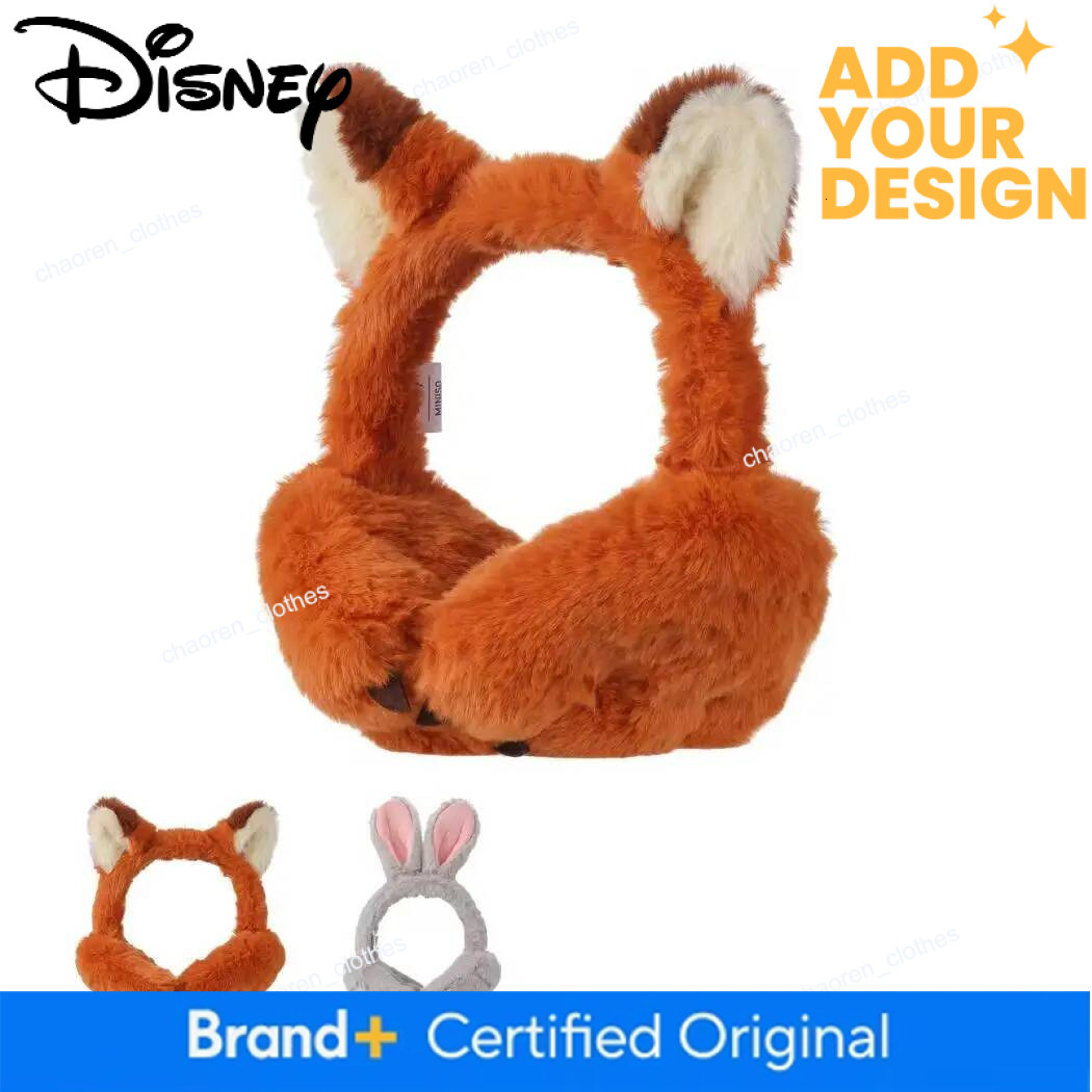 Disney Zootopia Animal Paw Ear Muffs Winter Warm Adjustable Cozy Earmuffs for Women, Teens, Kids - Cute Cartoon Fashion