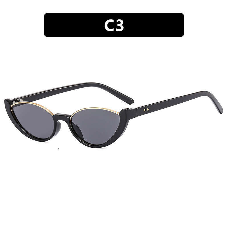Cat Eye Half-frame for Women Sunglasses European American Fashion Internet Celebrity Sun glasses Ins Style Unique and Edgy eyeglasses