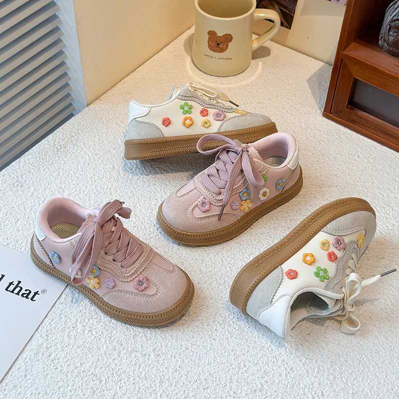 Girls Sneakers 1-18 Years Old Flowers Breathable Girls Board Shoes Four Seasons Hundred Non-slip Childrens De Training ShoesT251110