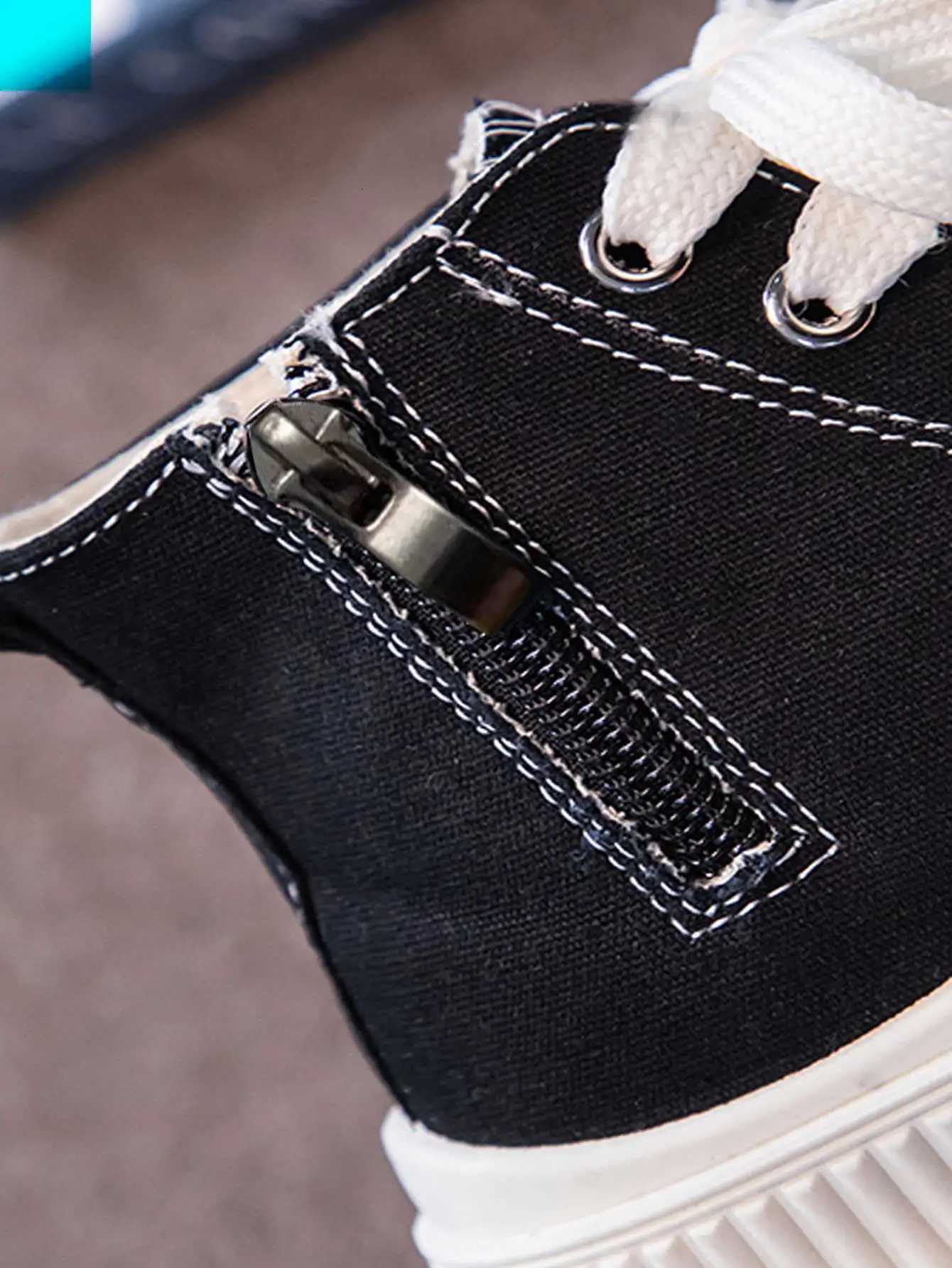 Childrens sports casual shoes boy canvas shoes zipper boots design girl campus student comfortable breathable suitable indoor oT251110