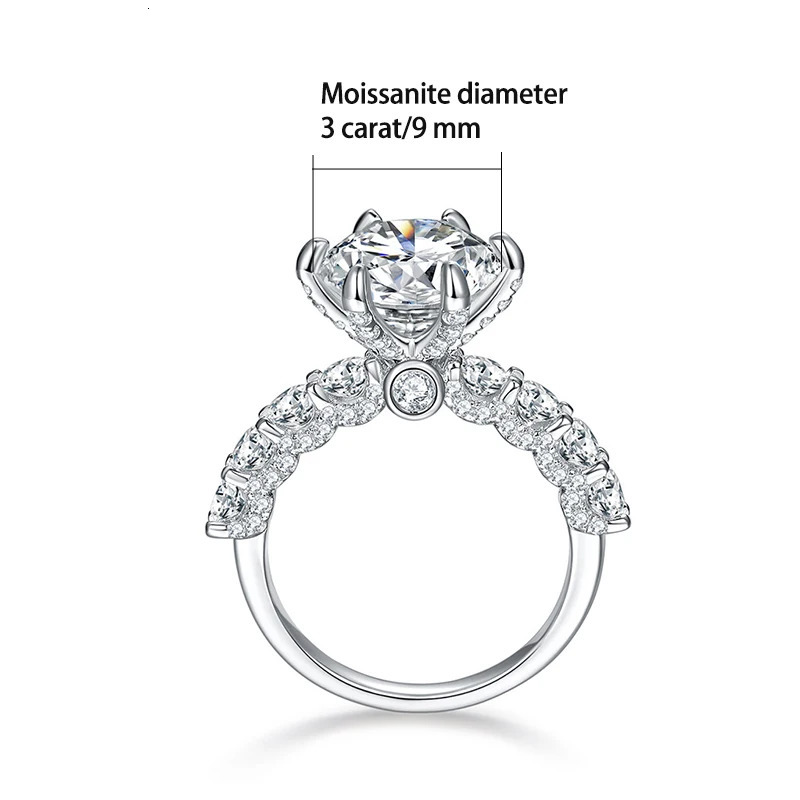 925 silver 3 carat wedding ring classic and romantic elegant and luxurious suitable for wedding wear 251103