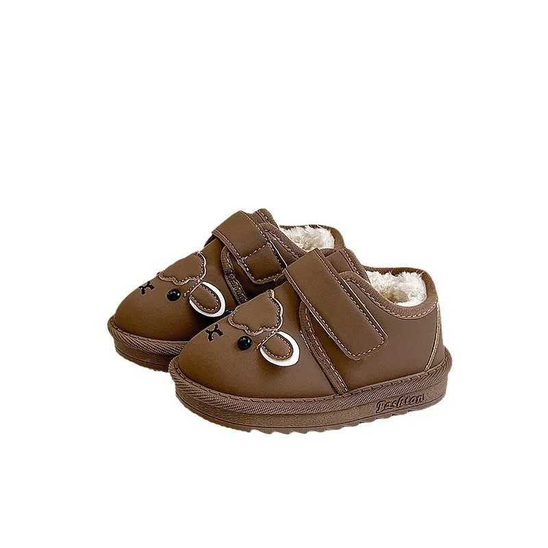 Fashion Girl Shoes New Cute Cartoon Versatile Kid Sneakers Winter Warm Trendy Boy Shoe with Fleece Simple Daily Ankle BootsT251110