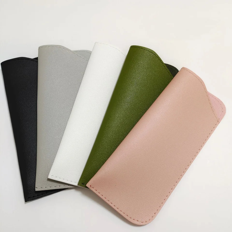 1 piece of soft glasses bag fashionable PU leather reading cover portable case holder 250410