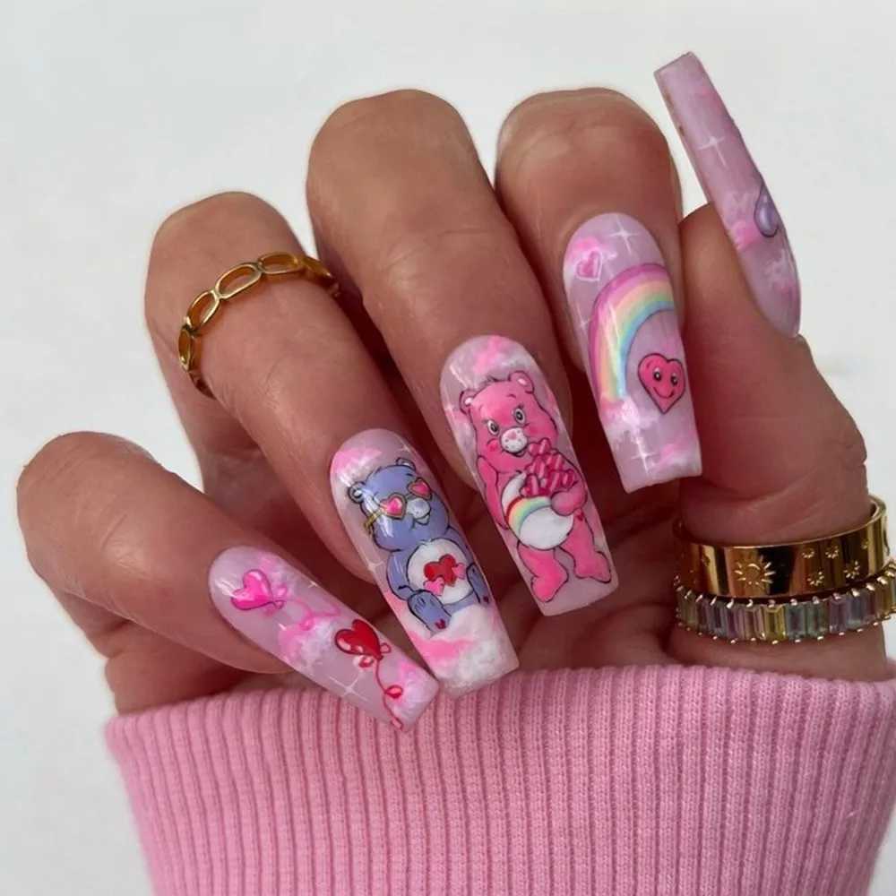 According to the nail length ballet nail fashion Valentines Day Rhine stone wearable fake nail manipulation tool full set of fake nails W250410